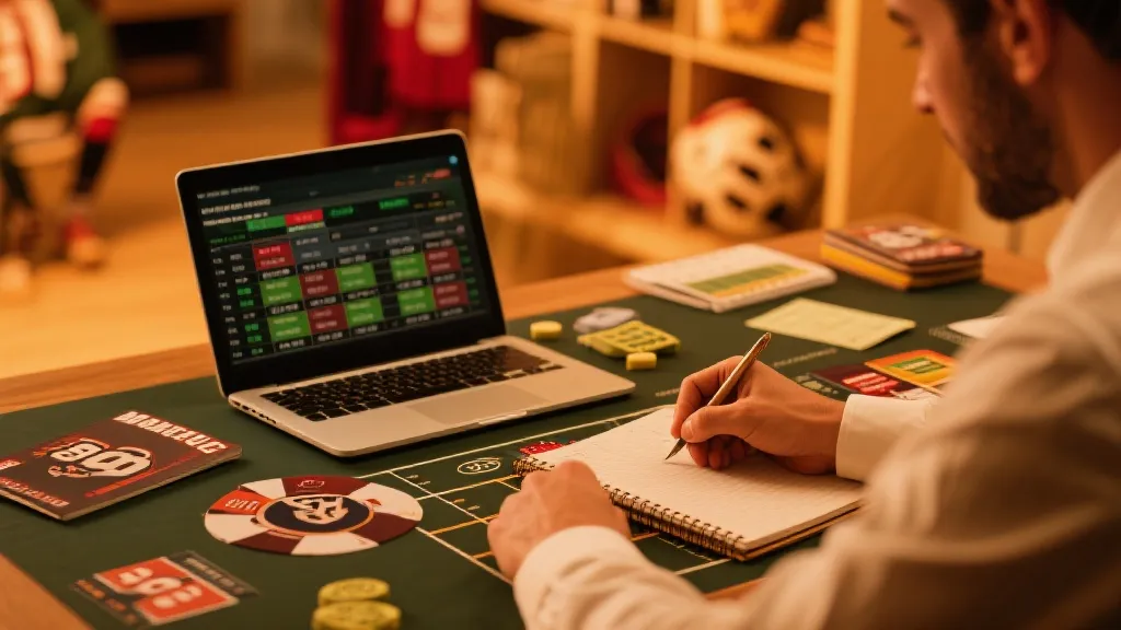 分析师在笔记本前制定策略